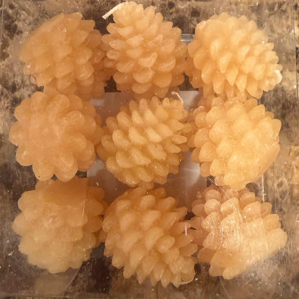Set of Pinecone-Shaped Candles